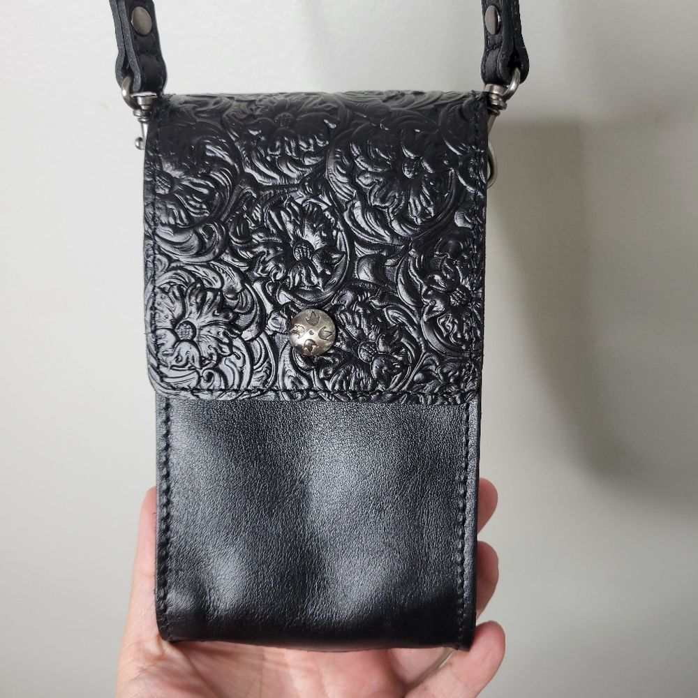 Patricia Nash Rivalta Leather Tooled Crossbody - Picture 1 of 11